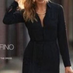 Black Portofino shirt dress